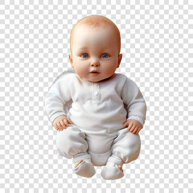 PSD baby clipart-realität isoliert auf durchsichtigem hintergrund