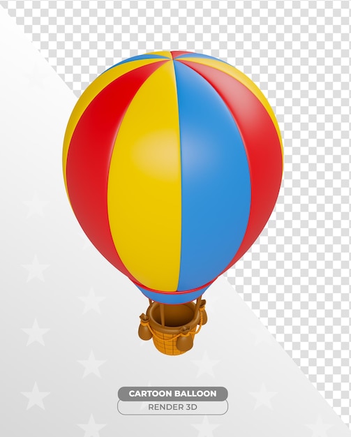 PSD balão de brinquedo infantil de desenho animado com fundo transparente