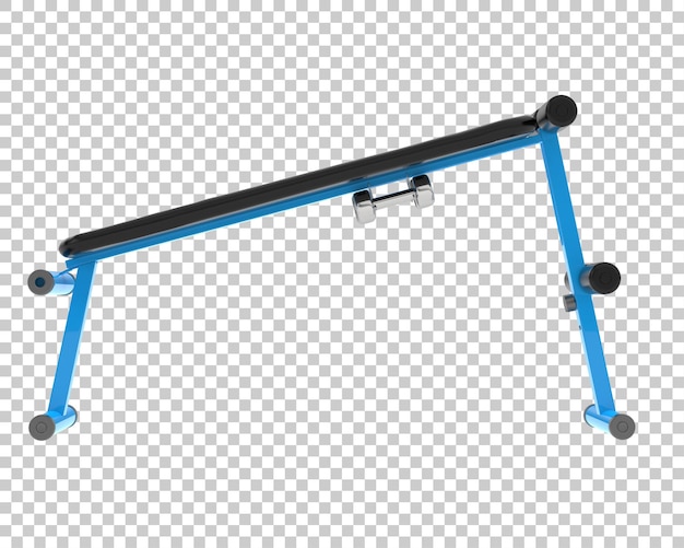 Banc d'exercice sur fond transparent illustration de rendu 3d