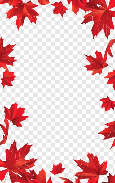 Bandeira do Canadá em fundo transparente