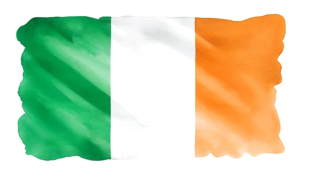 Bandiera dell'Irlanda in acquerello