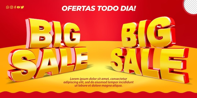 banner de grande venda para campanhas publicitárias