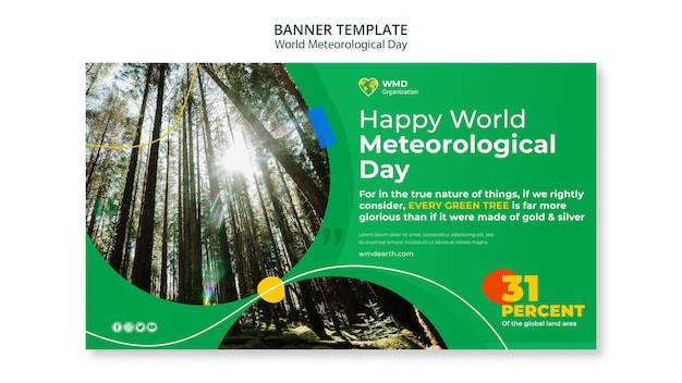 Banner di giornata meteorologica mondiale