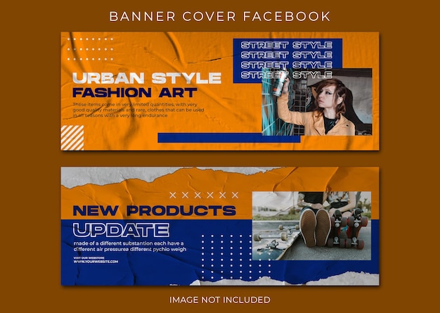 Banner Facebook Cover Urban Fashion Vorlagensatz