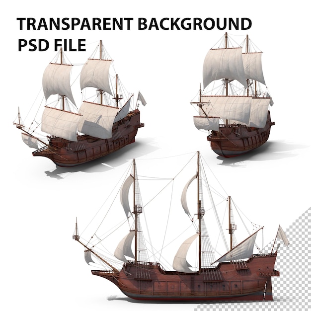 PSD bateau pirate png