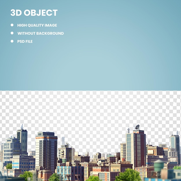 PSD bâtiments et villes 3d