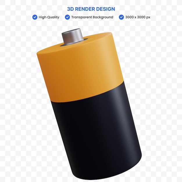 batterie de rendu 3d isolée