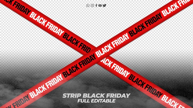 Bearbeitbarer Streifen für Black-Friday-Kompositionen