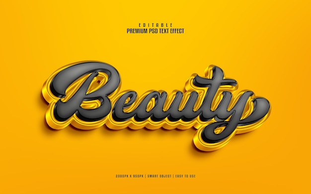 Beauty editierbarer Premium-PSD-Texteffekt-Maker