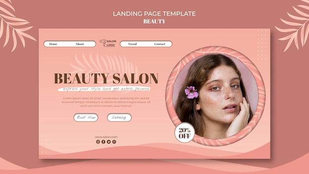 Beauty Landing Page Vorlage