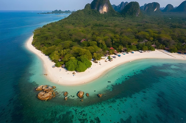 PSD beaux paysages de plage et d'île