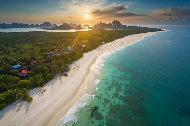 PSD beaux paysages de plage et d'île