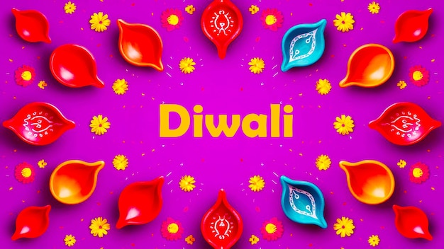 PSD bellissimo banner di diwali