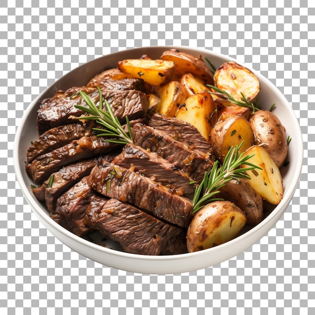 PSD bife de carne em fundo transparente