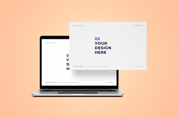 PSD bildschirmmodell für laptops