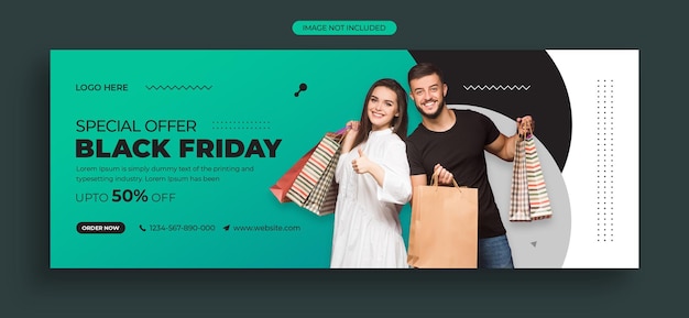 PSD black friday vente de médias sociaux post instagram post bannière web ou modèle de couverture facebook