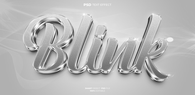 Blink 3D editierbarer Texteffekt