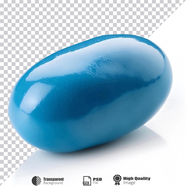 PSD blue gummy candy isolé