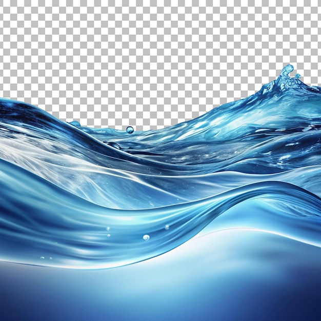 PSD blue wave digital design auf durchsichtigem hintergrund