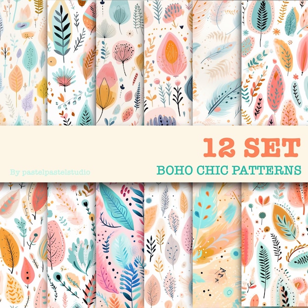 PSD boho-chic-muster_pastelfarbe