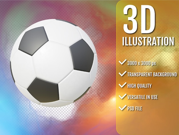 Bola de futebol 3d realista renderização