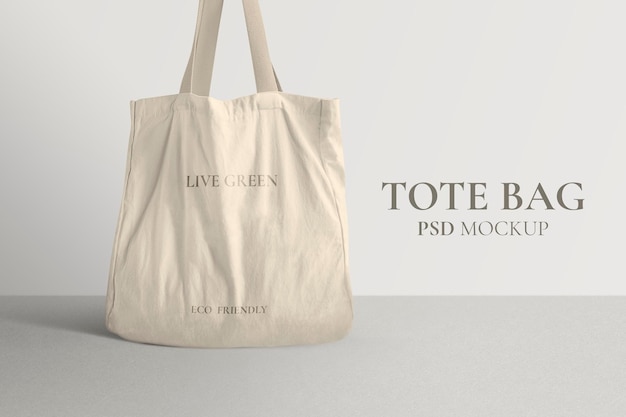 Borsa tote in tela mockup prodotto ecologico psd