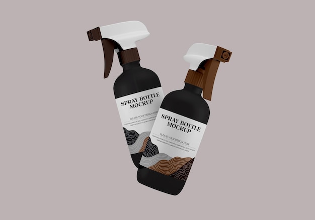 Bottiglia di plastica spray Mockup