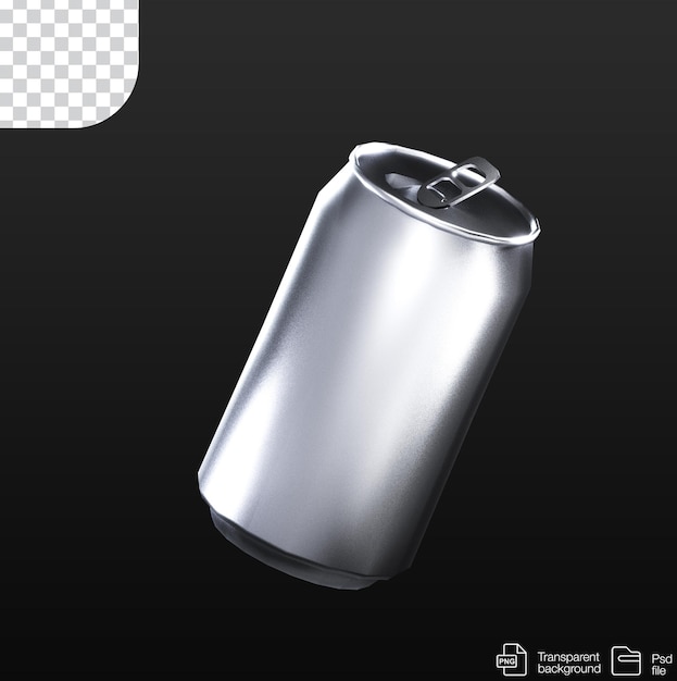 Bouteille d'énergie en texture métallique transparente et fichier psd