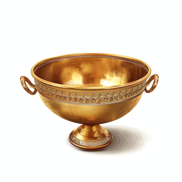 Brass Urli indische Illustration realistisch