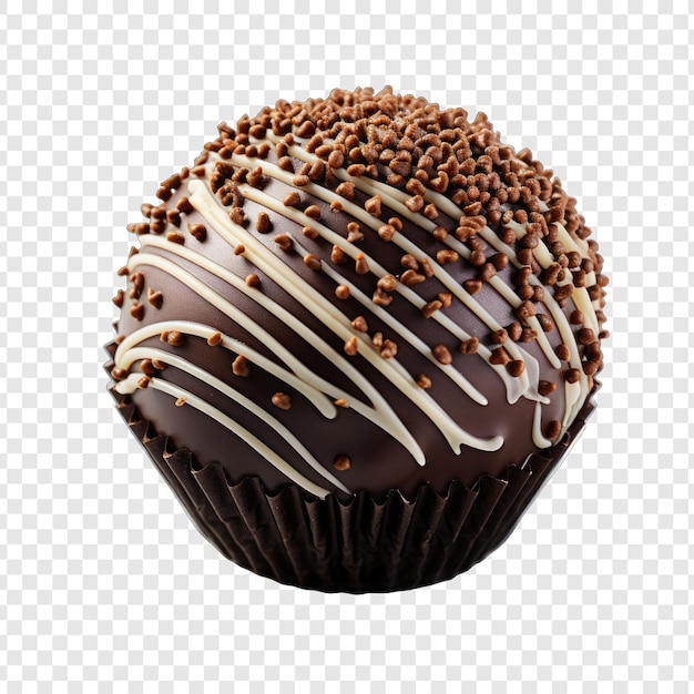 Brigadeiro style isolé png avec fond blanc illustration générative IA