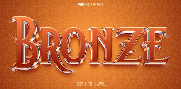 Bronze 3D editierbarer Texteffekt