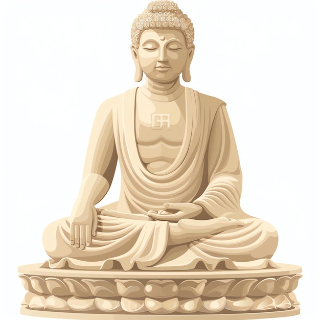 PSD buddha-statue indische illustration