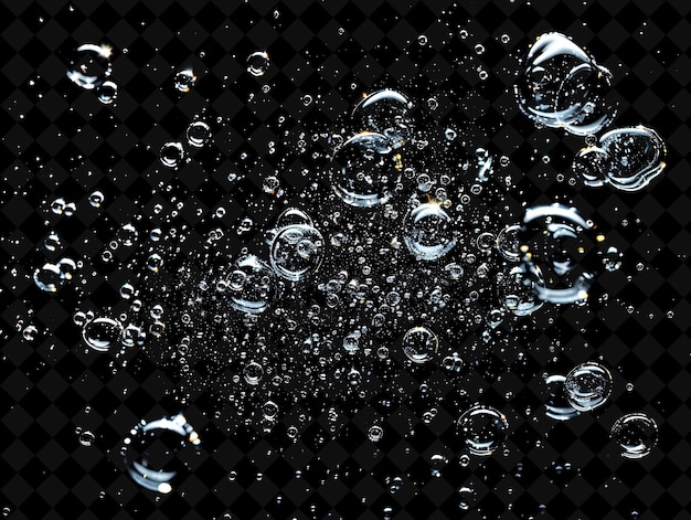 bulles d'eau dans un verre avec un fond noir