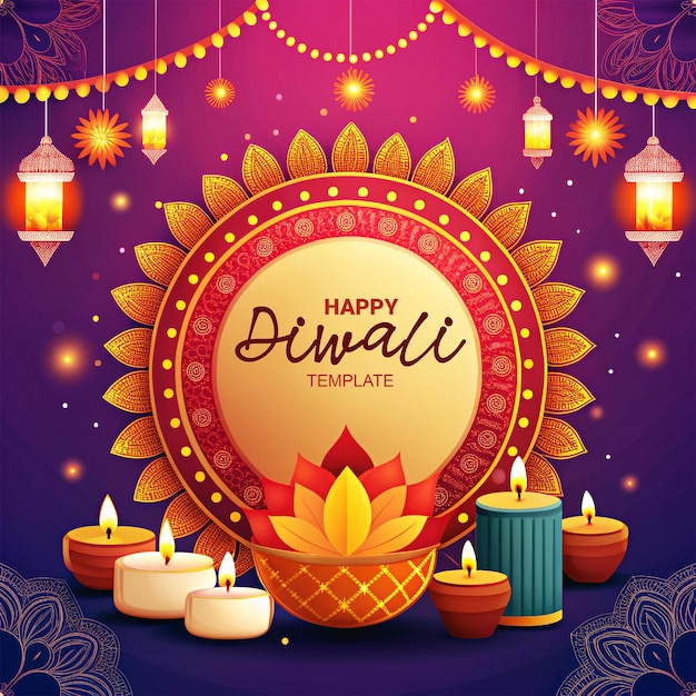 PSD buon diwali al design dei social media