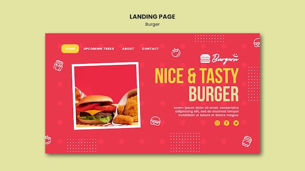 Burger Restaurant Vorlage Landing Page