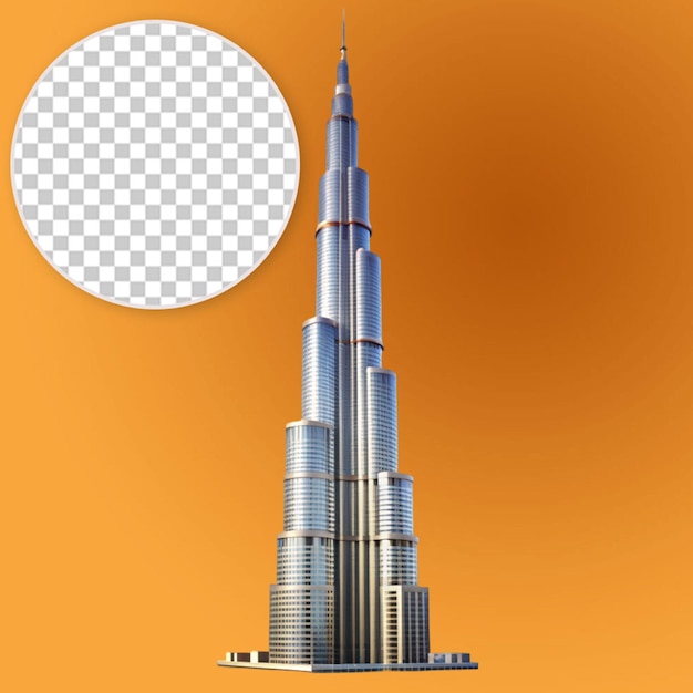 Burjkhalifa auf durchsichtigem Hintergrund