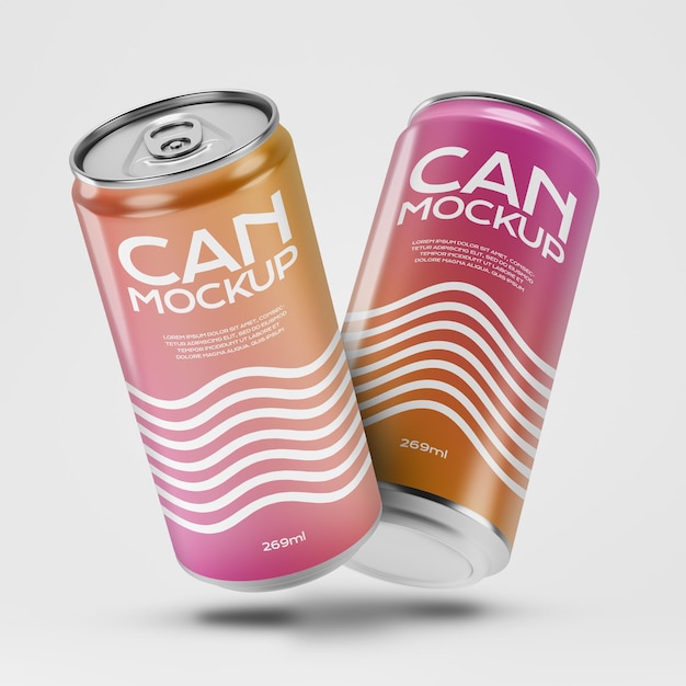 Caixas de cerveja soda 269 ml Mockup