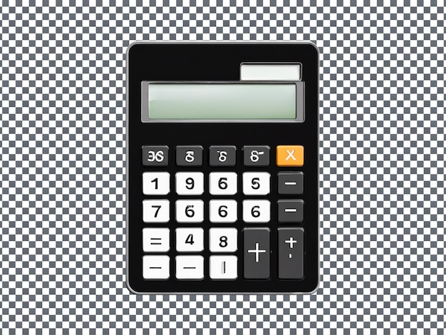 PSD calculadora isolada sobre um fundo transparente