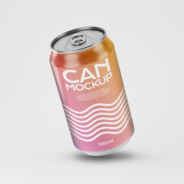 Caneca de cerveja de refrigerante 330 ml Mockup