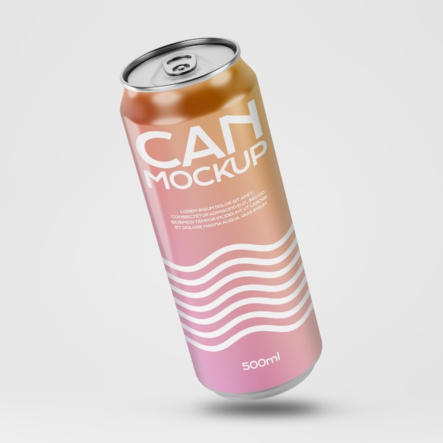 PSD caneca de cerveja soda 500 ml mockup