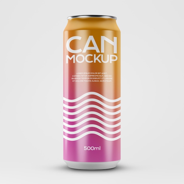 PSD caneca de cerveja soda 500 ml mockup