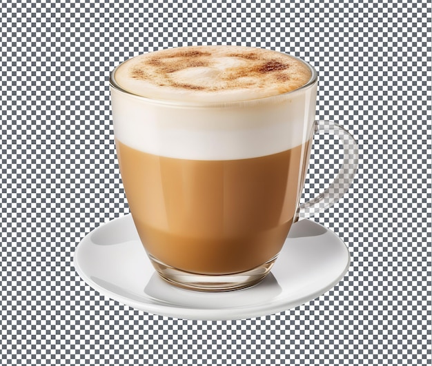 PSD un cappuccino expresso délicieux et délicieux isolé sur un fond transparent