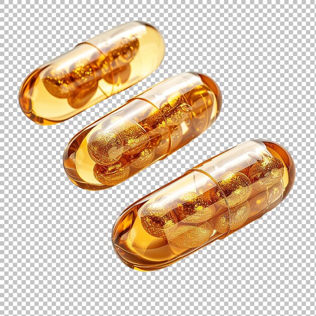 PSD capsules d'huile d'or vitamines pilules rondes et ovales cosmétiques oméga 3