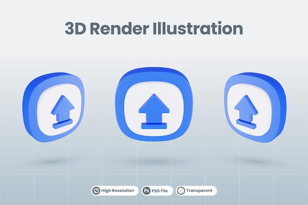 Caricamento dell'illustrazione dell'icona 3d isolato