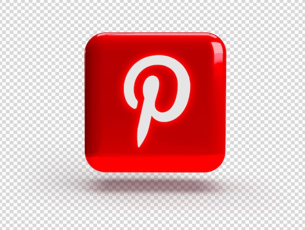 Carré 3D avec logo Pinterest