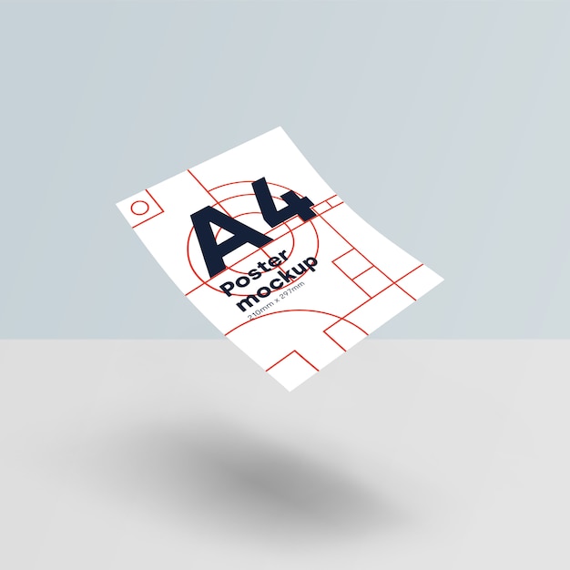 Carta A4 mockup Gravità psd