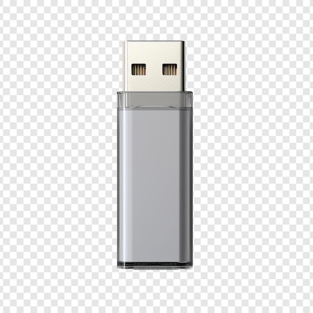 PSD carte mémoire usb grise avec stockage d'informations