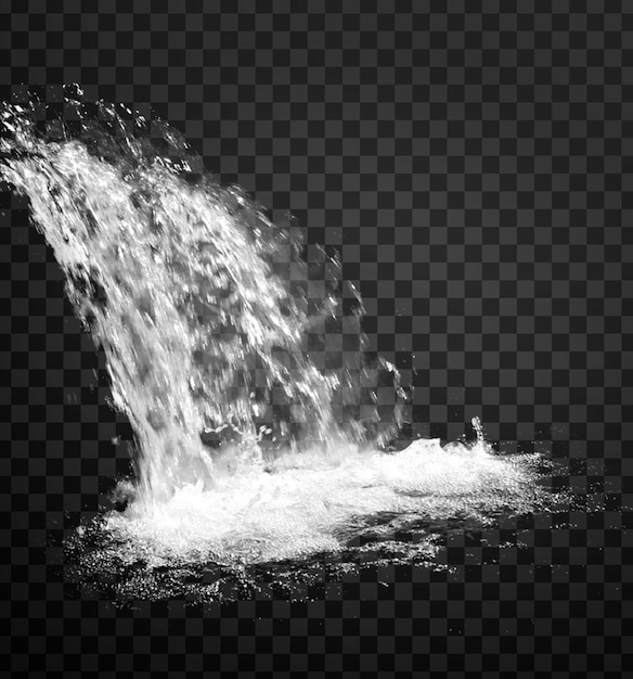 PSD une cascade comme une cascade avec un débit d'eau réaliste et un liquide pur