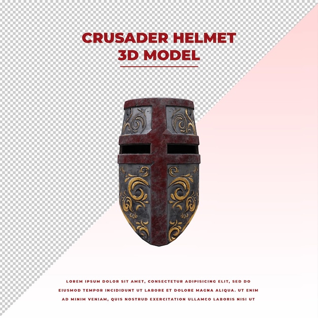 PSD casque de chevalier médiéval croisé