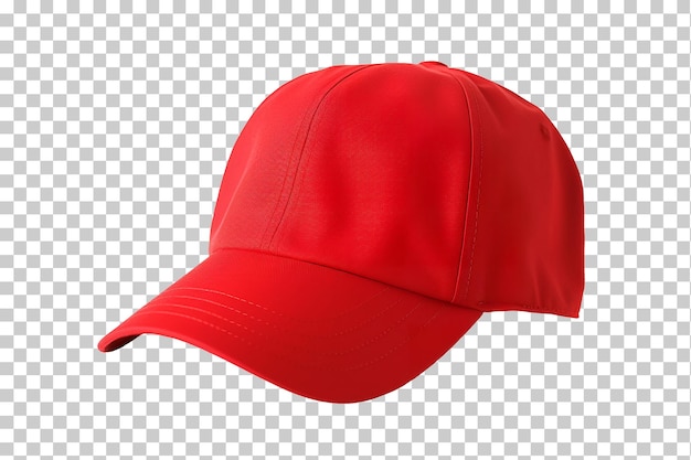 PSD casquette de baseball rouge isolée sur fond transparent png psd